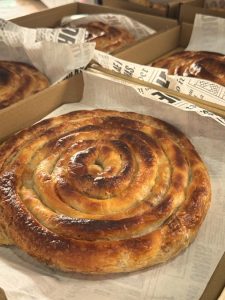 The meaty Bosnian pie called a burek freshly baked by Anida from Dapur Orang Bosnia in Malaysia. | Photo by Dapur Orang Bosnia / NHA File Photo