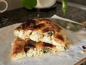 The delicious zeljanica, a Bosnian pie with spinach and cheese filling, freshly baked by Anida from Dapur Orang Bosnia in Malaysia. | Photo by Dapur Orang Bosnia / NHA File Photo