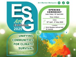 Art Market Malaysia's artwork for the upcoming ESG Art Exhibition 2025 which will run from 18 April to 5 May 2025 at the KLIA Express Arrival Hall in KL Sentral, Kuala Lumpur, Malaysia