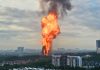 The gas pipeline explosion which occurred at 8.08 am on 1 April 2025 in Putra Heights, Malaysia. | Photo by Wong Chen (https://www.facebook.com/photo?fbid=1211853913641962&set=pcb.1211854003641953), Fair use via Wikimedia Commons / Cropped / NHA File Photo