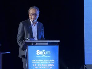 Yang Berhormat Datuk Seri Haji Dr. Dzulkefly bin Ahmad, Minister of Health Malaysia delivering the officiating address at SEACare 2025. | MITEC, Kuala Lumpur, Malaysia. 23 April 2025 | Photo by SEACare / NHA File Photo