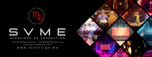 Banner ad for media and events production company called ScorVirgo ME Production. www.scorvirgo.me