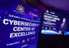 A photo of the stage backdrop for the grand opening ceremony of the Cybersecurity Center of Excellence in Cyberjaya, Malaysia, which was officiated by the Prime Minister of Malaysia, Datuk Seri Anwar Ibrahim last year. | Photo by Blackberry Malaysia / NHA File Photo