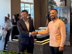 During the unveiling of Myra Tenuman, Myra, represented by Akil Hassan, chief of people and growth at Myra (right) and RHB Banking Group, represented by Jeffrey Ng Eow Oo, managing director of group community banking, RHB Banking Group (left), announced their partnership with the introduction of a bundled Home and Renovation Loan package, marking RHB’s first collaboration of this kind with a property developer. | Shah Alam, Selangor, Malaysia. 14 May 2025 | Photo by Myra / NHA File Photo