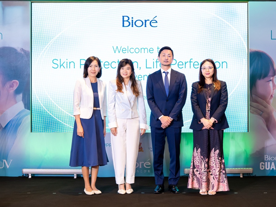 From left: Tan Poh Ling, vice president of marketing, KAO Malaysia; Caryn Loh, managing director, Watsons Malaysia and COO of Health and Beauty Asia; Yamazaki Hirobumi, president of KAO Malaysia; and Jamaliah ​Binti Jamaluddin, Selangor State EXCO Public Health & Environment. | Kuala Lumpur, Malaysia. 8 May 2025 | Photo by KAO Malaysia / NHA File Photo