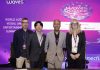 From left: David Simonsen, director – SEA and MENA, Prime Video; Jangho Seo, executive vice president of CJ ENM’s content business division, Gaurav Gandhi, vice president - APAC and MENA, Prime Video; and Kelly Day, head of International and vice president, Prime Video. | Waves Audio Visual and Entertainment Summit (WAVES), India. 5 May 2025 | Photo by Prime Video / NHA File Photo