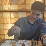 Saif Nordin enjoying the starters at Rock Salt Restaruant in Plaza Damas