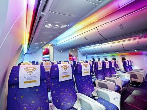 Economy (SIS) seats in a Scoot Boeing 787 aircraft. | Photo by Scoot / NHA File Photo