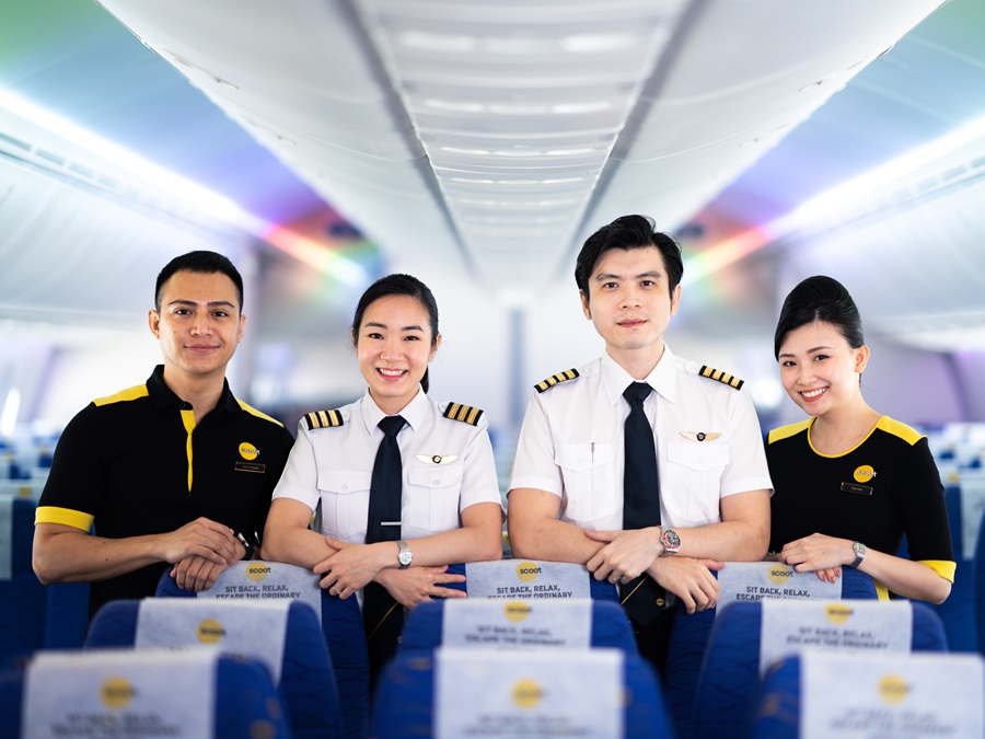 Scoot flight and cabin crew. | Photo by Scoot / NHA File Photo