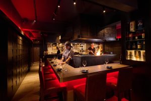 The bar counter seats at Kingyu. | Photo by Oishii Innovations / NHA File Photo