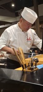 Head Chef Johnny of Kyokujou Japanese Cuisine focused on the next dining experience at his restaurant in Corus KLCC, Kuala Lumpur, Malaysia. 9 June 2025. | Photo by Somaya Ong / News Hub Asia