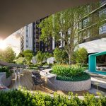 A cosy BBQ terrace set amidst gardens, perfect for casual get-togethers.