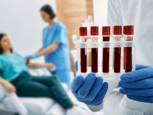 Cancer screening with blood sample in test tubes. Photo for illustrative purposes only. | Photo by Peakstock / Science Photo Library from sciencephoto via Canva Pro / NHA File Photo