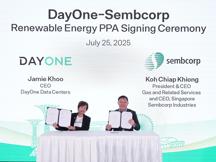 DayOne signed a Power Purchase Agreement (PPA) with Sembcorp Power Pte Ltd. | Singapore, 25 July 2025. | Photo by DayOne / NHA File Photo