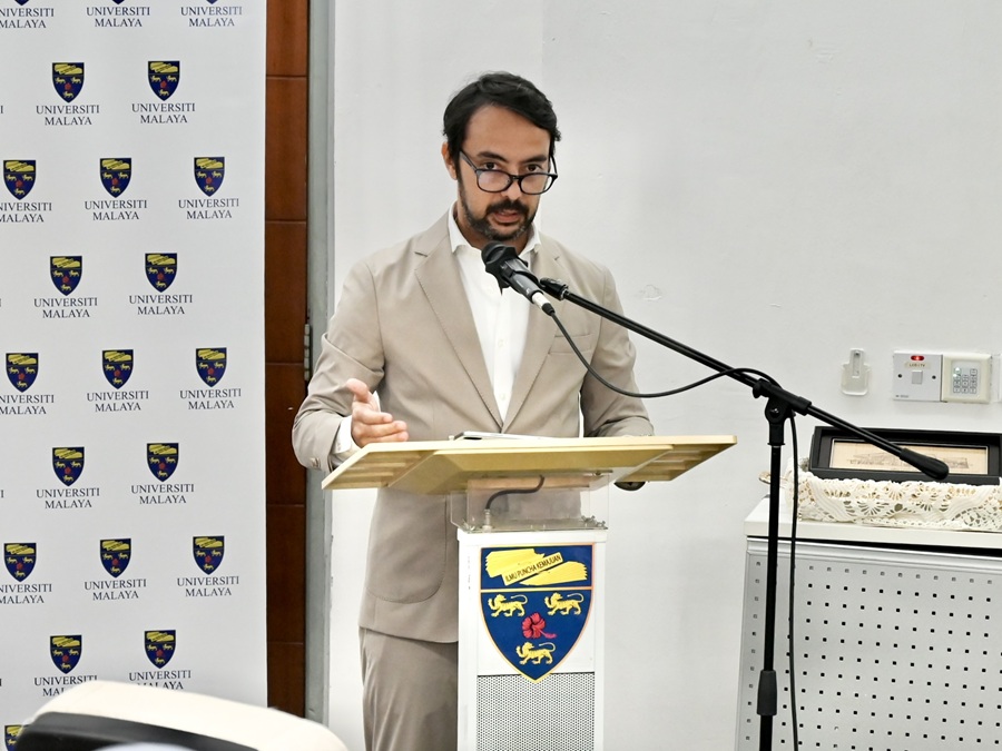 Hugo Carriço, CEO of Sacoor Brothers South East Asia, delivering his speech to guests and students in attendance. | Kuala Lumpur, Malaysia. 30 June 2025. | Photo by Sacoor Brothers / NHA File Photo