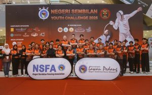 The organising team of the Negeri Sembilan Youth Challenge (NSYC) 2025 pose for a group photo at the Negeri Sembilan Youth Challenge (NSYC) 2025, which was held at Centerpoint Seremban in Negeri Sembilan, Malaysia. 21-23 June 2025. | Photo by Negeri Sembilan Fencing Association / NHA File Photo