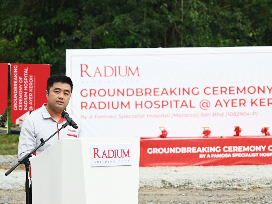 Datuk Gary Gan Kah Siong, Radium Development Berhad Group Managing Director: "Radium Hospital @ Ayer Keroh reflects our evolution as a group, bringing our 'Building Good' philosophy into the healthcare sector to serve real community needs; representing our commitment to 'Building Good, Living Well'." | Ayer Keroh, Melaka, Malaysia. 14 July 2025 | Photo by Radium / NHA File Photo