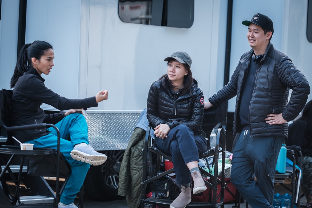 Rachel Tan and Dan Mark behind the scenes for Worth The Wait, a romantic comedy filmed partly in Malaysia. | Photo by King Street Pictures / NHA File Photo