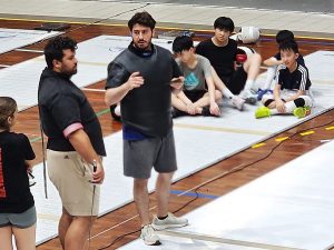 Italian fencing coaches for foil, Simone Biondi and Alberto Dei Rossi, at the 2025 SFC International Fencing Camp in Kuala Lumpur, Malaysia. 14 July 2025. | Photo by Ruzanna Muhammad / News Hub Asia