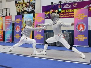 Women's sabreurs competing at the Asian U23 Fencing Championship 2025 in Kuala Lumpur. | Kuala Lumpur, Malaysia. 22-26 October 2025 | Photo by Fencing Confederation of Asia (FCA) / NHA File Photo
