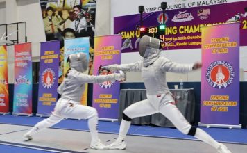 Women's sabreurs competing at the Asian U23 Fencing Championship 2025 in Kuala Lumpur. | Kuala Lumpur, Malaysia. 22-26 October 2025 | Photo by Fencing Confederation of Asia (FCA) / NHA File Photo