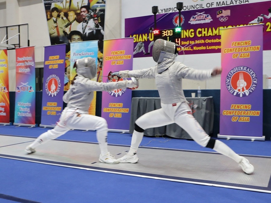 Women's sabreurs competing at the Asian U23 Fencing Championship 2025 in Kuala Lumpur. | Kuala Lumpur, Malaysia. 22-26 October 2025 | Photo by Fencing Confederation of Asia (FCA) / NHA File Photo