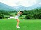 Influencer Gabi Powel unleashes a drive at Ba Na Hills Golf Club in Danang, Vietnam. | Photo by Vietnam Golf Coast - 14 November 2025 / NHA File Photo
